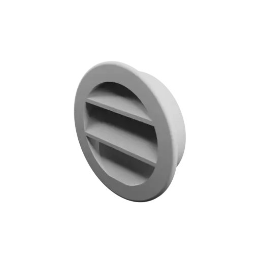 Round air vent STL 3D file ∅ 80 mm, slat angle: 60°