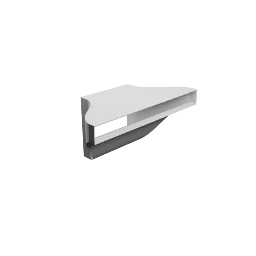 modèle 3D STL Adaptateur de tube rectangulaire 90x90mm vers 200x20mm - transition: 70mm