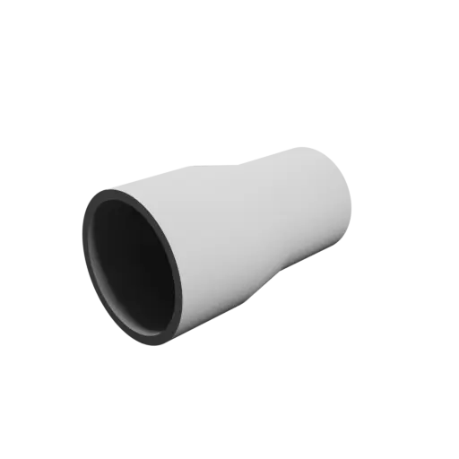 Tubing adapter STL file ⌀ 46–38 mm (Length: 80 mm)