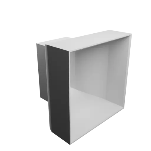 fichier 3D STL Adaptateur de conduit rectangulaire 38x58.6mm vers 80.5x80.5mm - transition: 30mm