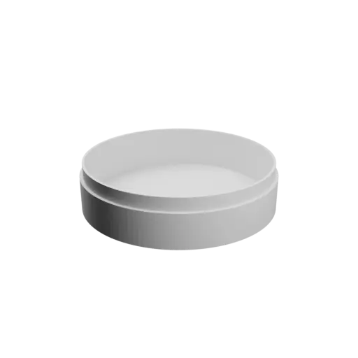 fichier STL Boîte ronde avec couvercle ⌀ 74 mm - Hauteur: 20 mm, Coque: 2 mm