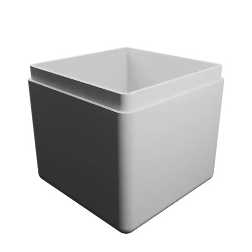 fichier 3D STL cube de rangement avec couvercle - 42×42×42 mm, paroi 2 mm