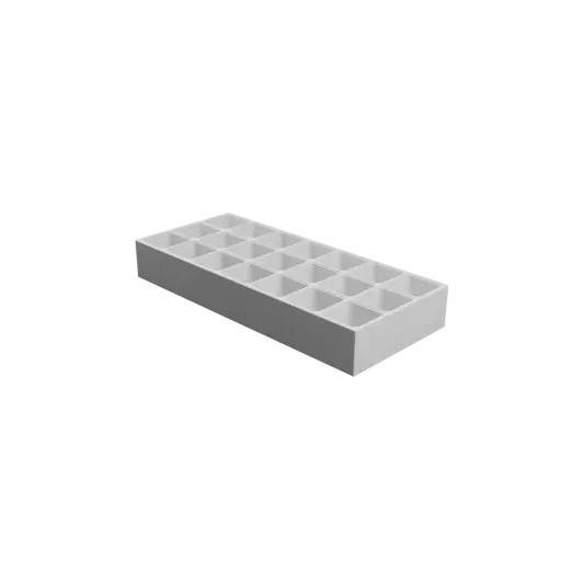 fichier STL Boîte à compartiments avec codes couleurs : 21 compartiments de 30×30×30 mm