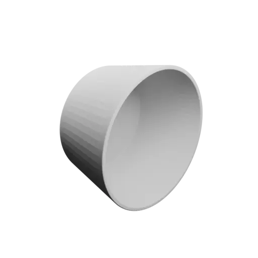 Pot STL file, inner: base Ø85 mm, top Ø105 mm, height 60 mm - wall thickness 3 mm