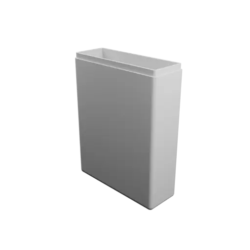 rectangular box with lid STL 3D file – 80×29×106 mm, wall thickness 2 mm