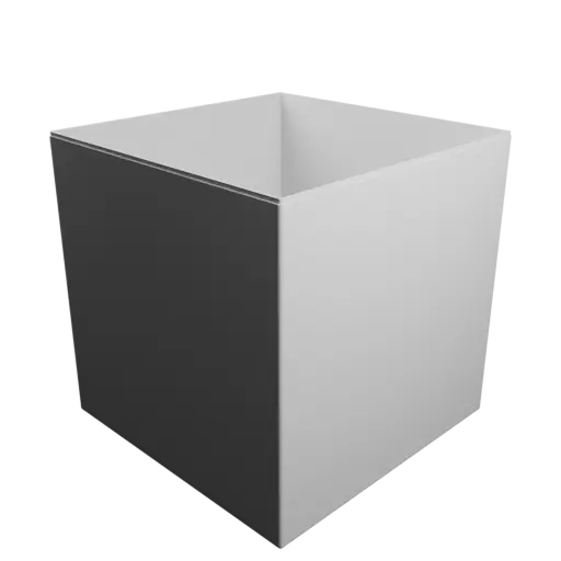 fichier STL boîte cubique avec couvercle - 300×300×300 mm, paroi 2 mm