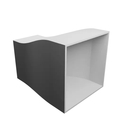 fichier 3D STL Adaptateur de tuyau rectangulaire 38x54.6mm vers 80.5x80.5mm - transition: 52mm