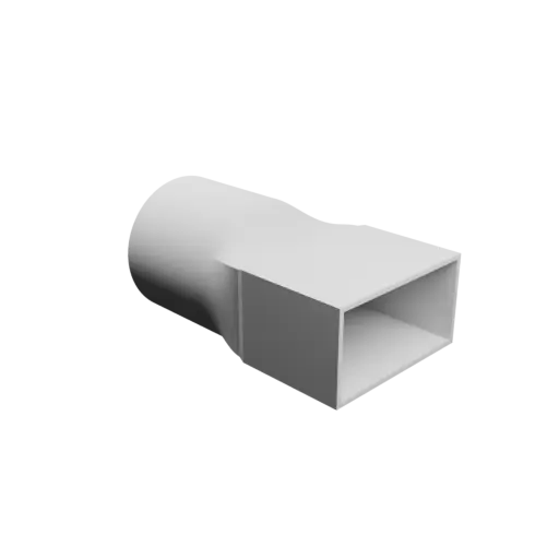 fichier 3D STL Adaptateur de tube rond ⌀100 mm vers rectangulaire 106×55 mm, épaisseur 3 mm