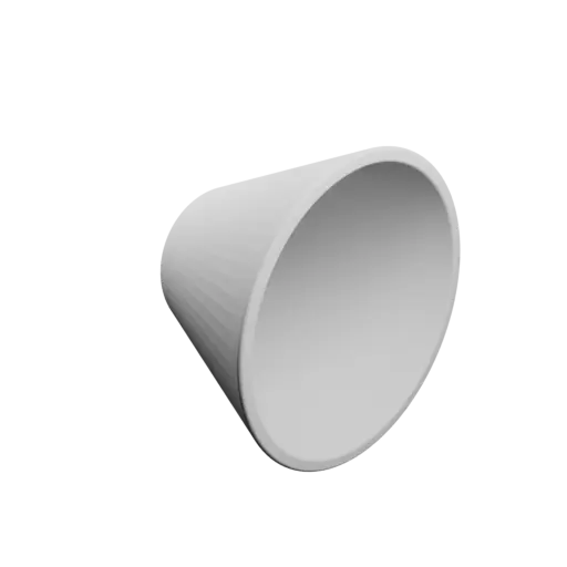 Bowl STL 3D file, inner: base Ø40 mm, top Ø85 mm, height 60 mm - wall thickness 4 mm