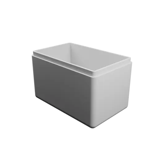 rectangular-base box with lid STL 3D model – 82×52×55 mm, wall thickness 3 mm