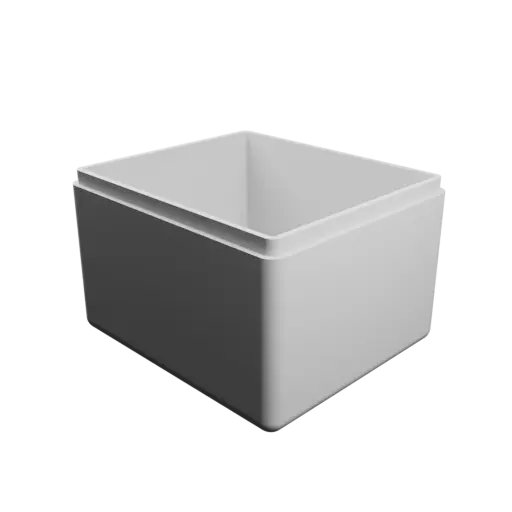 fichier STL boîte rectangulaire avec couvercle - 80×70×55 mm, paroi 3 mm