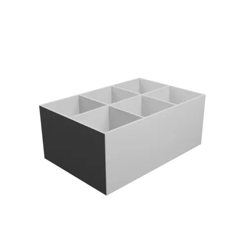 fichier STL Boîte multi-compartiments : 6 compartiments de 80×80×100 mm