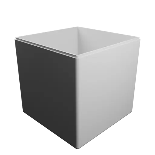 modèle 3D STL cube de rangement avec couvercle - 200×200×200 mm, paroi 5 mm