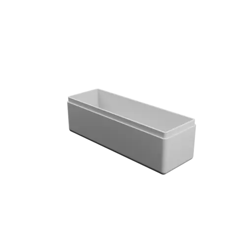 fichier 3D STL boîte à base rectangulaire avec couvercle - 105×35×35 mm, paroi 2 mm