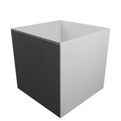 fichier 3D STL cube de rangement avec couvercle - 254×254×254 mm, paroi 2 mm
