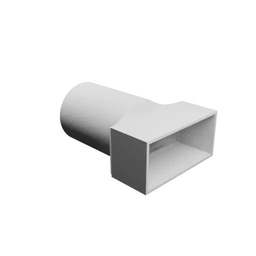 fichier 3D STL Adaptateur de tube rond ⌀81 mm vers rectangulaire 114×52 mm, épaisseur 3 mm