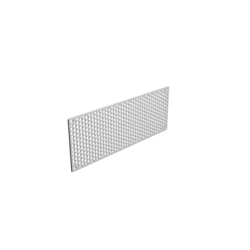Honeycomb grille STL file, center-to-center: 170x60mm, mesh: 4mm - Ø4mm