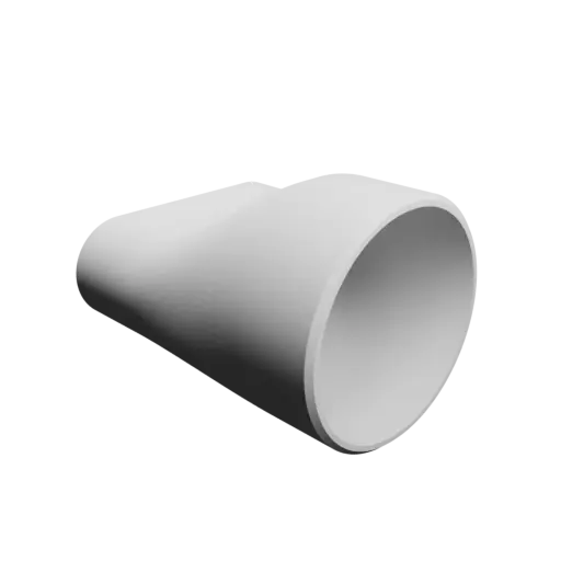 modèle 3D STL Adaptateur de tuyau ovale 152x50mm vers 127x125mm - transition: 75mm