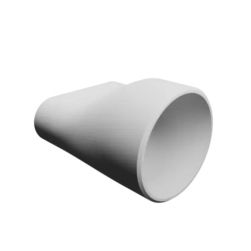 modèle 3D STL Adaptateur de tube ovale 152x50mm vers 125x124mm - transition: 75mm