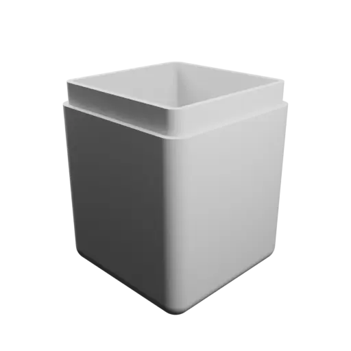square box with lid STL 3D file – 30×30×40 mm, wall thickness 2 mm