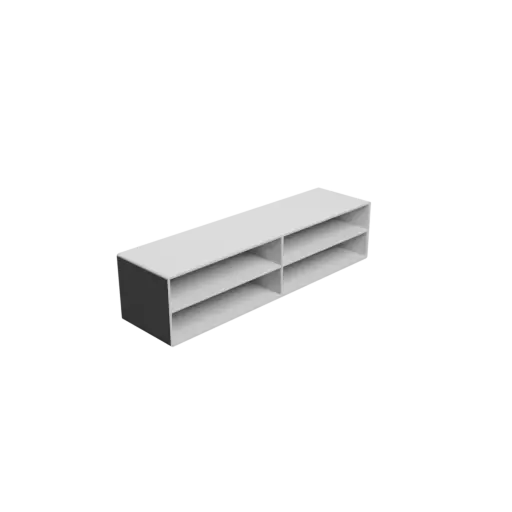 Small parts organizer with 4 drawers 100×20×50 mm STL file, thickness: 2 mm