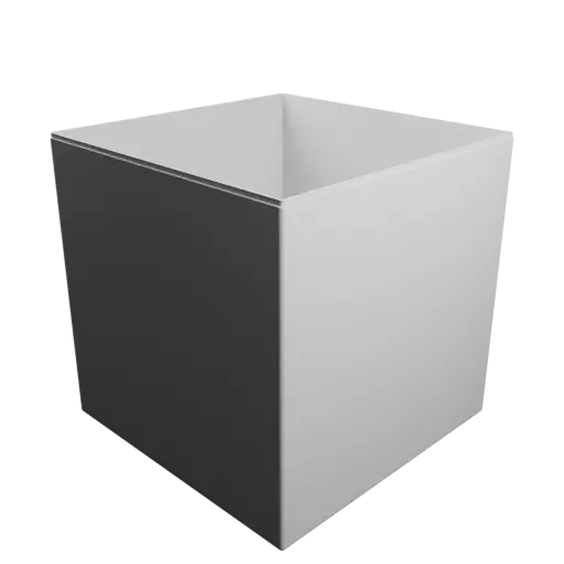 fichier 3D STL boîte cubique avec couvercle - 250×250×250 mm, paroi 2 mm