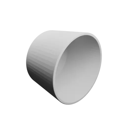 Pot STL 3D file, inner: base Ø68 mm, top Ø80 mm, height 55 mm - wall thickness 3 mm