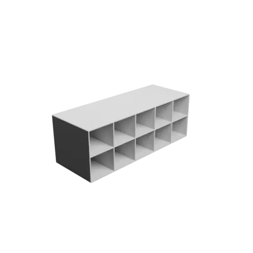 fichier STL Casier de rangement 10 tiroirs 50×45×100 mm, épaisseur: 2 mm