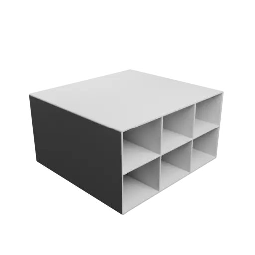 fichier STL Casier de rangement 6 tiroirs 50×40×150 mm, épaisseur: 2 mm
