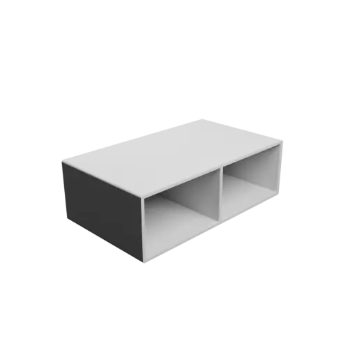 Small parts organizer with 2 drawers 75×45×90 mm STL 3D file, thickness: 3 mm