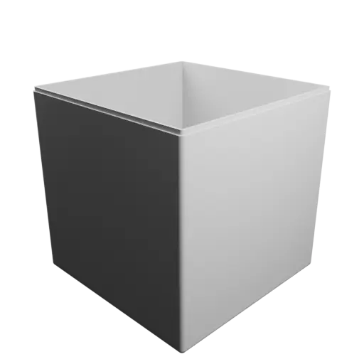 modèle 3D STL cube de rangement avec couvercle - 200×200×200 mm, paroi 3 mm