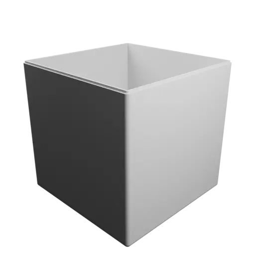 modèle 3D STL boîte cubique avec couvercle - 300×300×300 mm, paroi 6 mm
