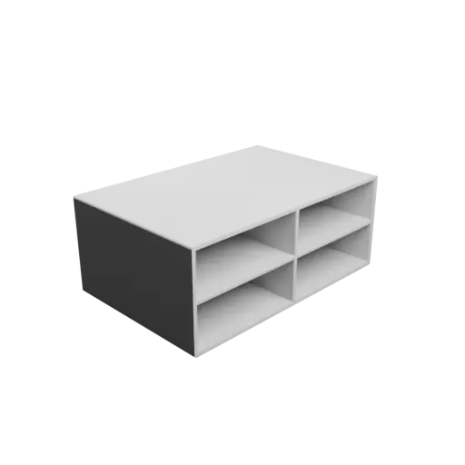 fichier 3D STL Casier de rangement 4 tiroirs 80×28×110 mm, épaisseur: 3 mm