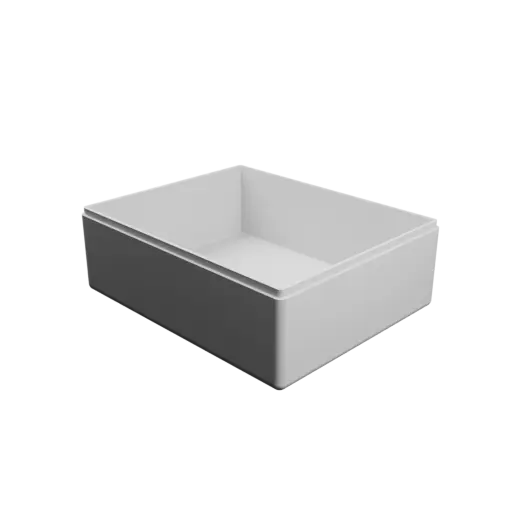 modèle 3D STL boîte à base rectangulaire avec couvercle - 156×126×56 mm, paroi 3 mm