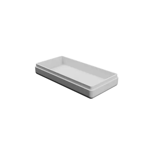 fichier 3D STL boîte à base rectangulaire avec couvercle - 100×50×20 mm, paroi 3 mm