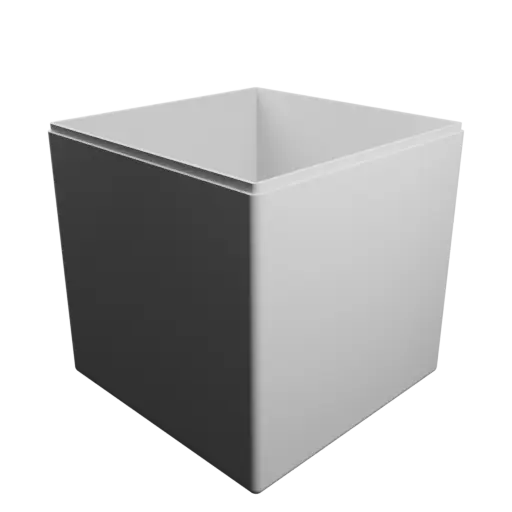 fichier 3D STL boîte cube avec couvercle - 150×150×150 mm, paroi 3 mm