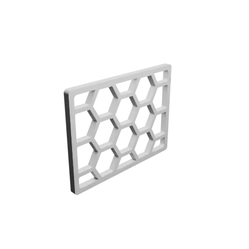 Protective grid STL 3D file, 40x30mm, mesh: 8mm