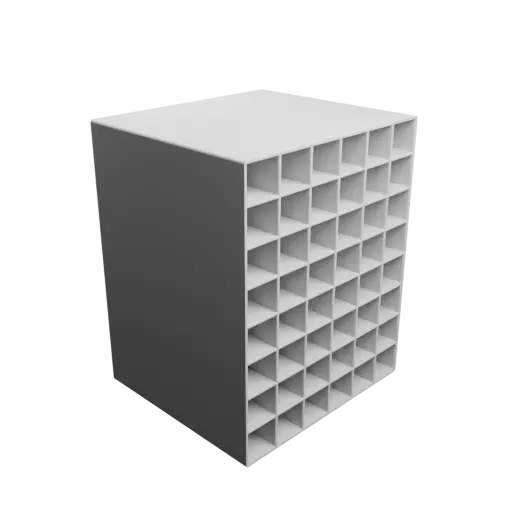 Small parts organizer with 48 drawers 20×20×138 mm STL 3D file, thickness: 2 mm