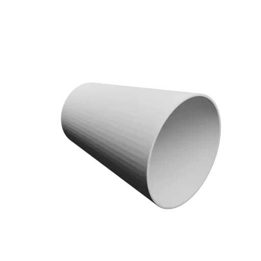 Container STL file, inner: base Ø57 mm, top Ø87 mm, height 120 mm - wall thickness 2 mm