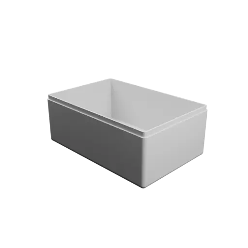 modèle 3D STL boîte à base rectangulaire avec couvercle - 120×80×50 mm, paroi 2 mm