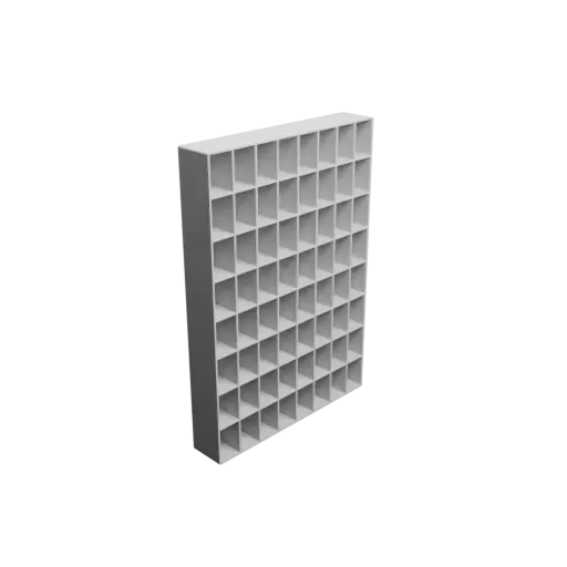 fichier 3D STL Casier de rangement 64 tiroirs 21×35×35 mm, épaisseur: 2 mm