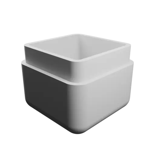 storage cube with lid STL 3D model – 20×20×20 mm, wall thickness 2 mm