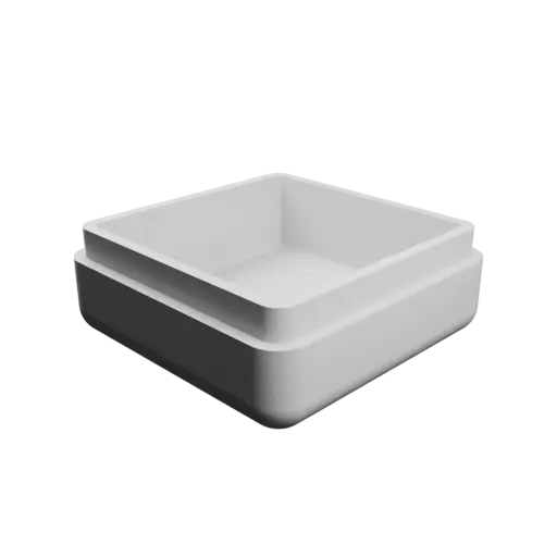 fichier 3D STL boîte à base carrée avec couvercle - 40×40×20 mm, paroi 3 mm
