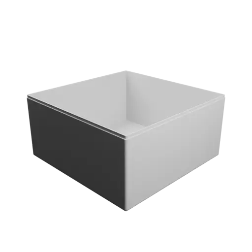 fichier 3D STL boîte à base carrée avec couvercle - 200×200×100 mm, paroi 2 mm