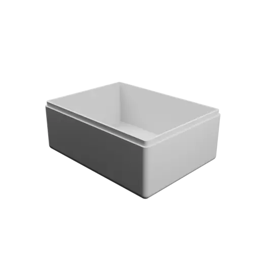 fichier 3D STL boîte rectangulaire avec couvercle - 120×90×50 mm, paroi 3 mm