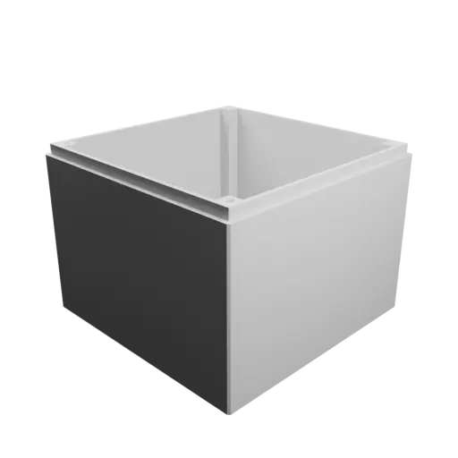Enclosure with screw-mounted lid STL 3D file: 120×120×100 mm