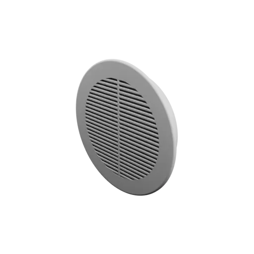 Round air vent STL file ∅ 115 mm, slat angle: 10° with central reinforcement