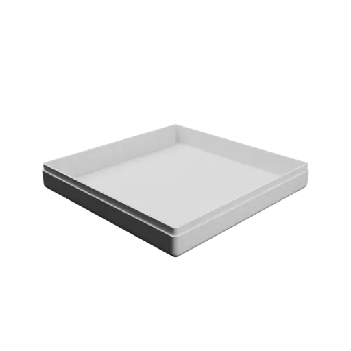 fichier 3D STL boîte carrée avec couvercle - 115×115×20 mm, paroi 2 mm
