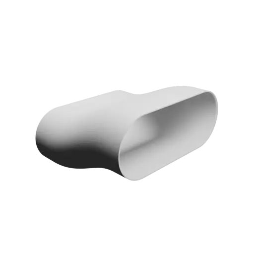 fichier STL Adaptateur de tuyau ovale 224x90mm vers 224x90mm - transition: 140mm