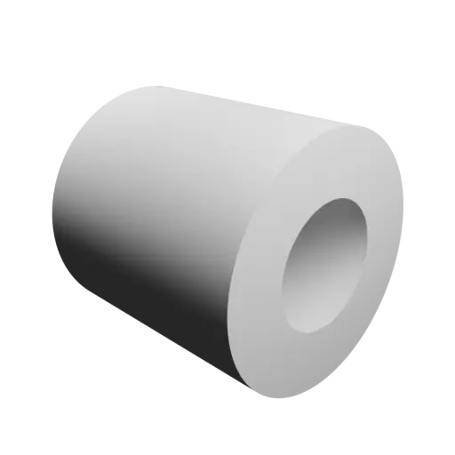 fichier STL tube Ø ext. 50.8 mm, Ø int. 25.4 mm, longueur 50.8 mm